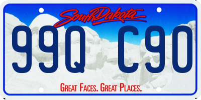 SD license plate 99QC90