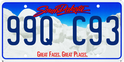 SD license plate 99QC93