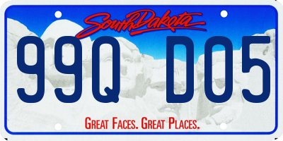 SD license plate 99QD05