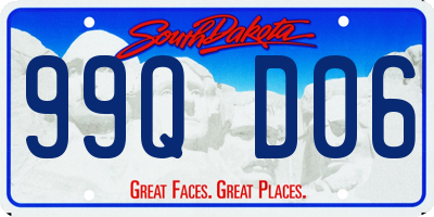 SD license plate 99QD06