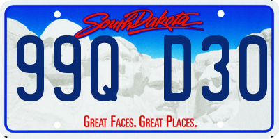 SD license plate 99QD30
