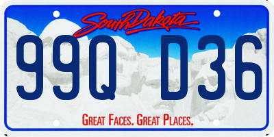 SD license plate 99QD36