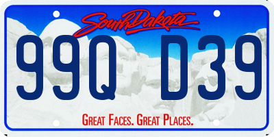 SD license plate 99QD39