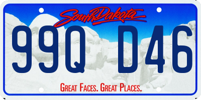 SD license plate 99QD46