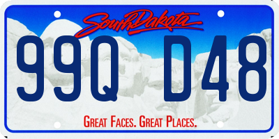 SD license plate 99QD48
