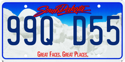 SD license plate 99QD55
