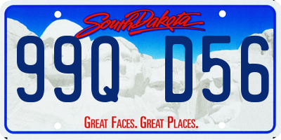 SD license plate 99QD56