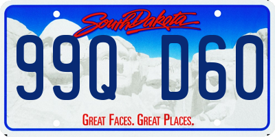 SD license plate 99QD60