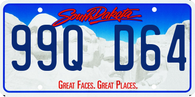 SD license plate 99QD64