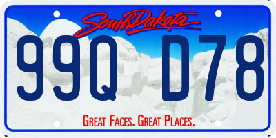SD license plate 99QD78