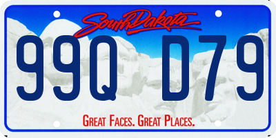 SD license plate 99QD79