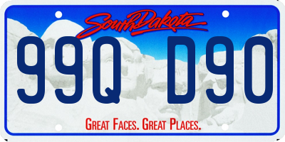 SD license plate 99QD90