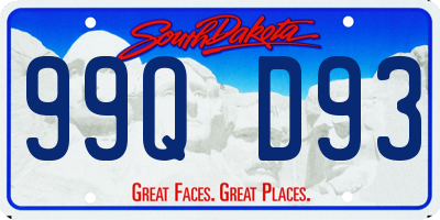 SD license plate 99QD93