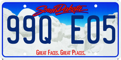 SD license plate 99QE05