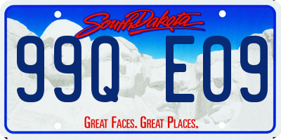SD license plate 99QE09