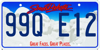 SD license plate 99QE12