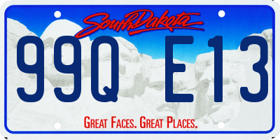 SD license plate 99QE13