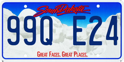 SD license plate 99QE24