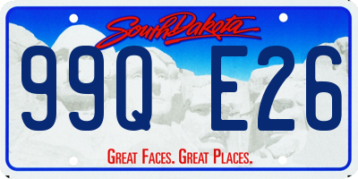 SD license plate 99QE26