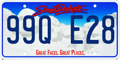 SD license plate 99QE28