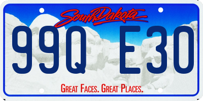 SD license plate 99QE30
