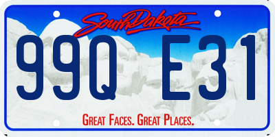 SD license plate 99QE31