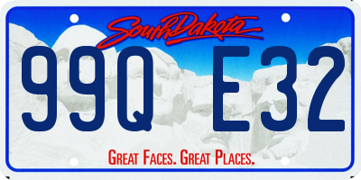 SD license plate 99QE32