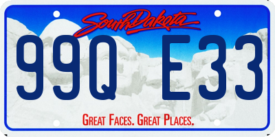 SD license plate 99QE33