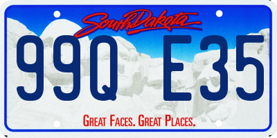 SD license plate 99QE35