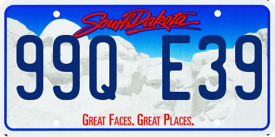 SD license plate 99QE39