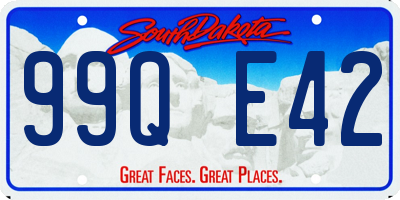 SD license plate 99QE42