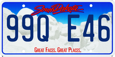 SD license plate 99QE46