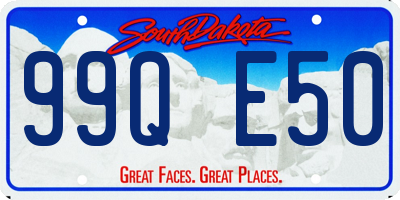 SD license plate 99QE50