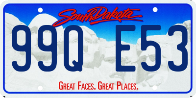 SD license plate 99QE53