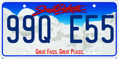 SD license plate 99QE55