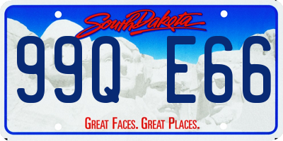 SD license plate 99QE66