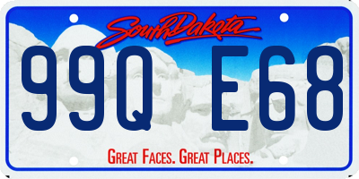 SD license plate 99QE68