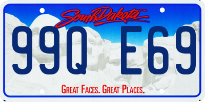 SD license plate 99QE69
