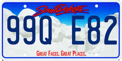 SD license plate 99QE82