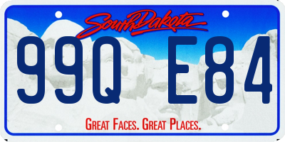 SD license plate 99QE84