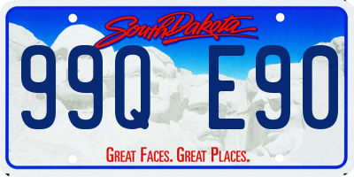 SD license plate 99QE90