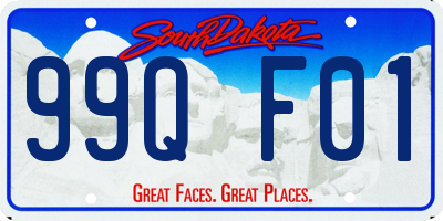 SD license plate 99QF01
