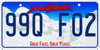 SD license plate 99QF02