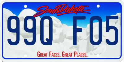 SD license plate 99QF05