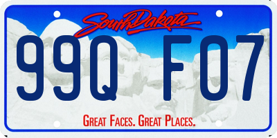SD license plate 99QF07