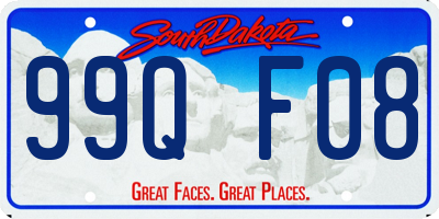 SD license plate 99QF08