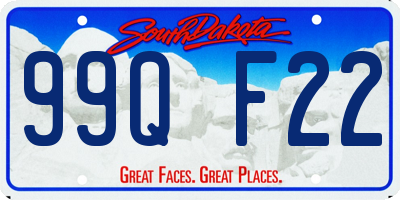 SD license plate 99QF22