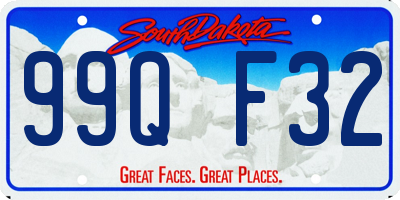 SD license plate 99QF32