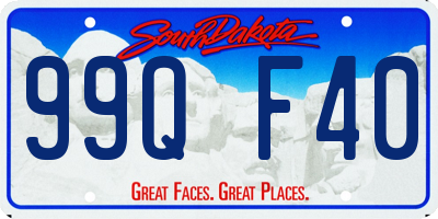SD license plate 99QF40