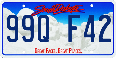 SD license plate 99QF42